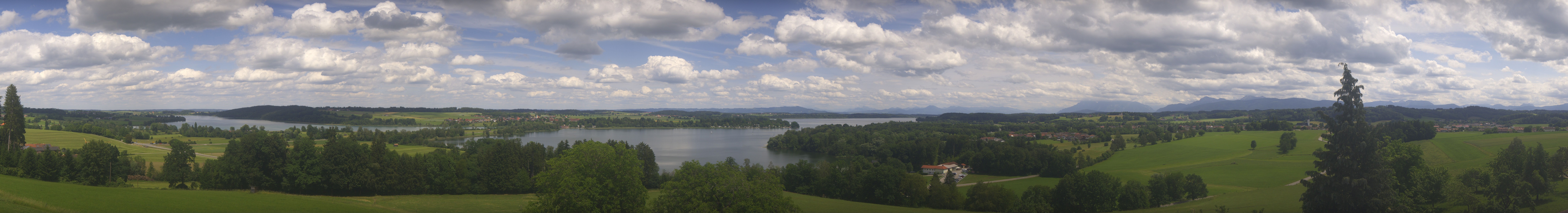 Archiv Foto Webcam Panoramablick auf Waginger und Tachinger See