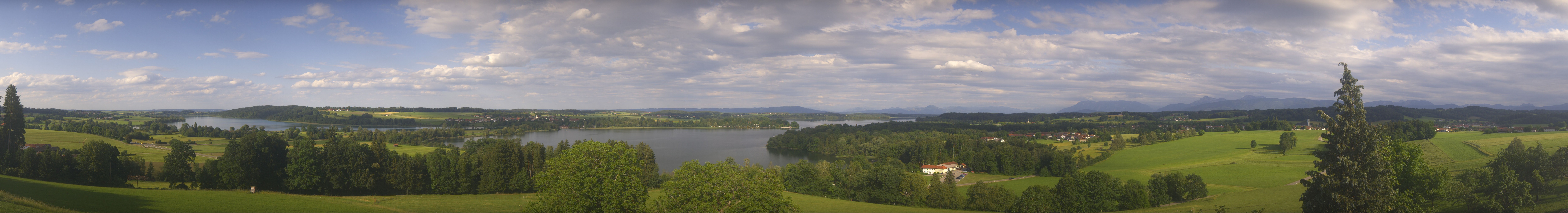 Archiv Foto Webcam Panoramablick auf Waginger und Tachinger See
