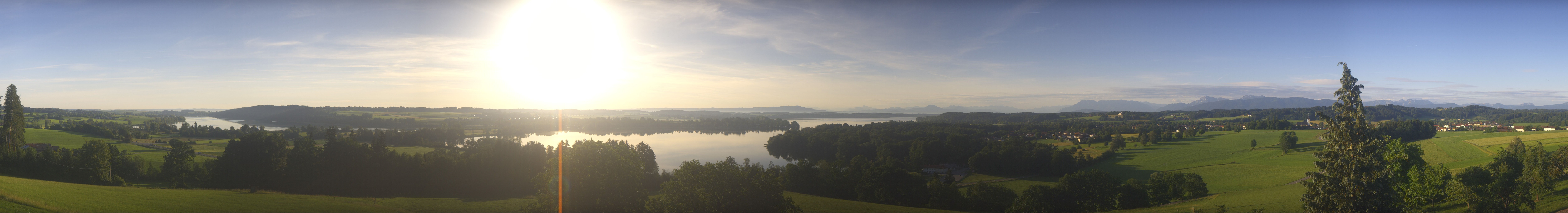 Archiv Foto Webcam Panoramablick auf Waginger und Tachinger See