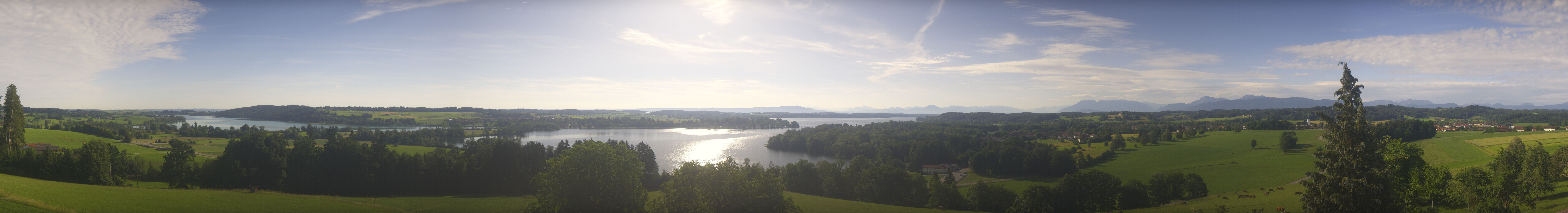 Archiv Foto Webcam Panoramablick auf Waginger und Tachinger See