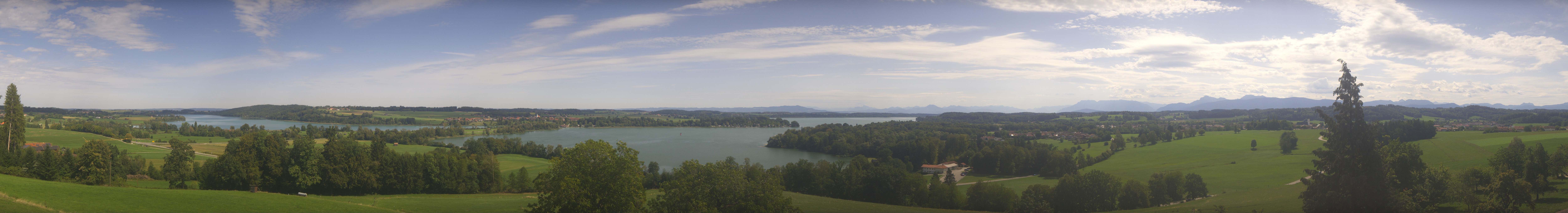 Archiv Foto Webcam Panoramablick auf Waginger und Tachinger See
