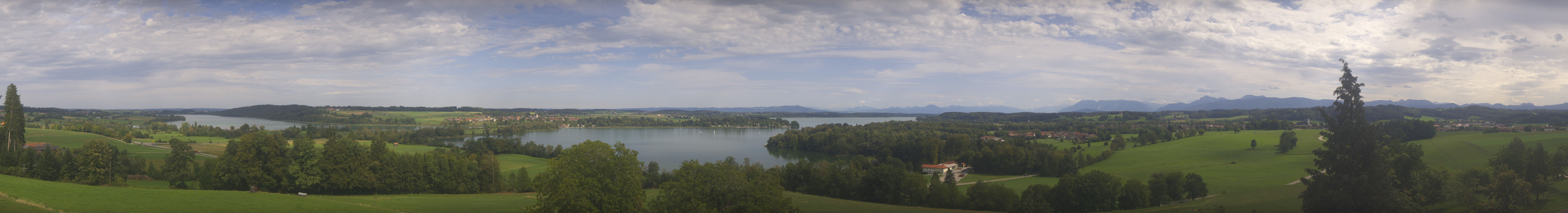 Archiv Foto Webcam Panoramablick auf Waginger und Tachinger See