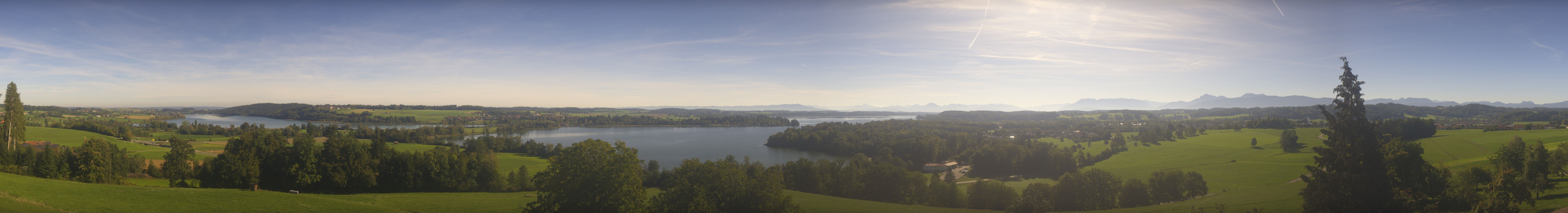 Archiv Foto Webcam Panoramablick auf Waginger und Tachinger See