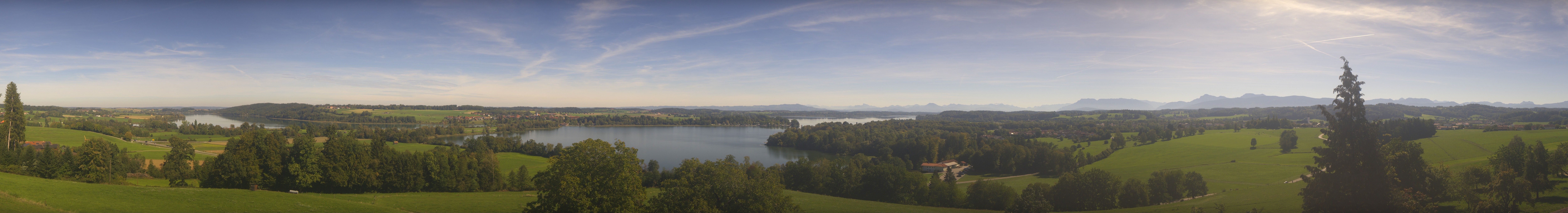 Archiv Foto Webcam Panoramablick auf Waginger und Tachinger See