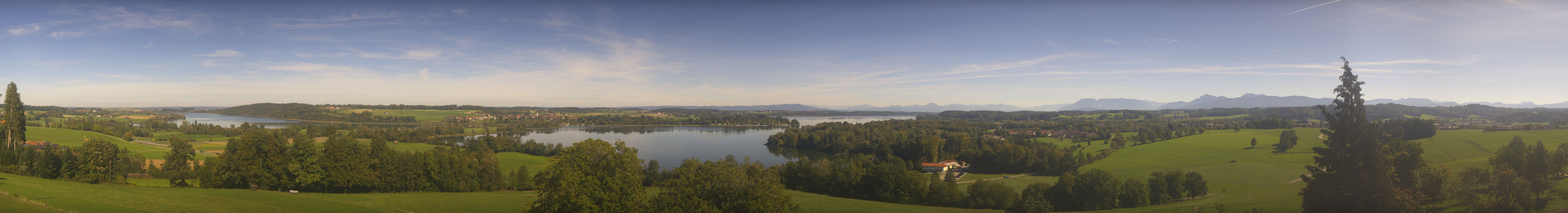 Archiv Foto Webcam Panoramablick auf Waginger und Tachinger See