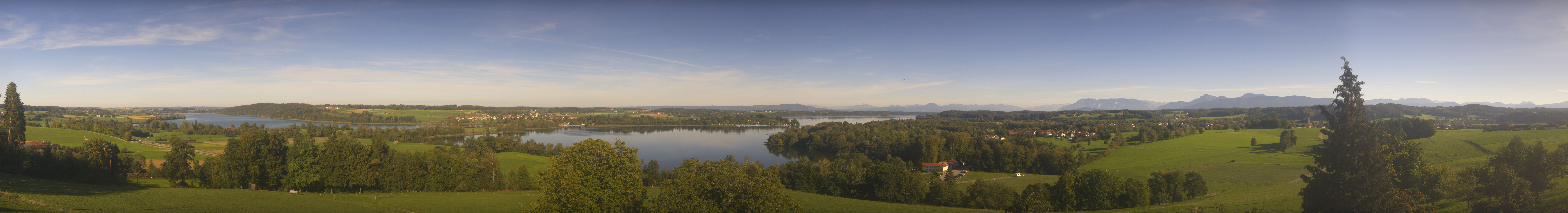 Archiv Foto Webcam Panoramablick auf Waginger und Tachinger See