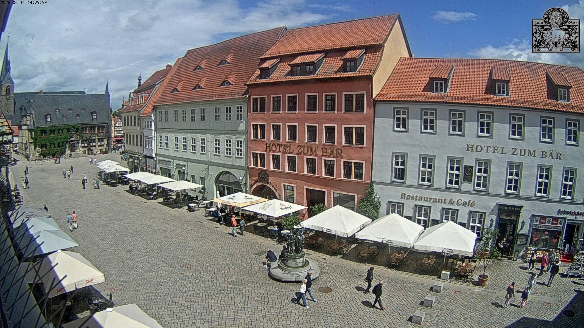 Archiv Foto Webcam Marktplatz Quedlinburg