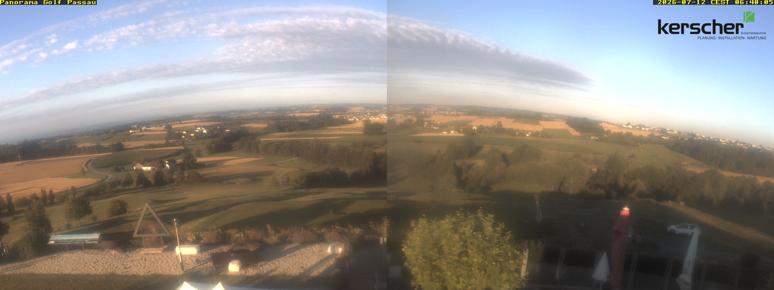Archived image Webcam Panorama Golf Passau in Fürstenzell
