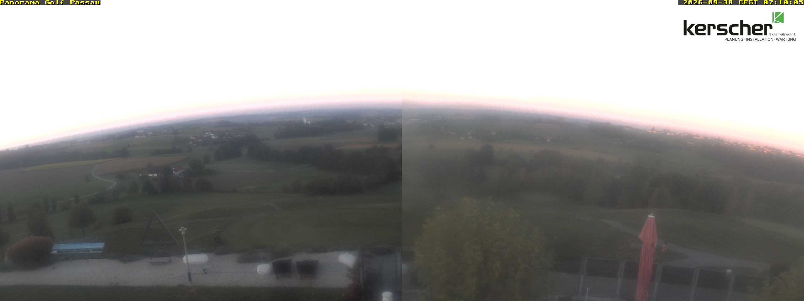 Archived image Webcam Panorama Golf Passau in Fürstenzell