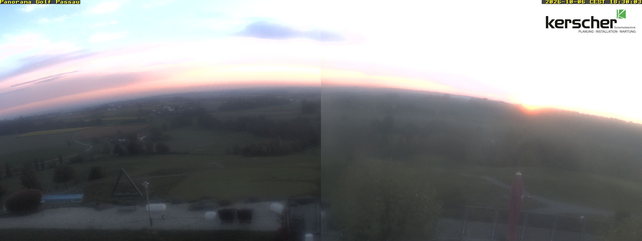 Archived image Webcam Panorama Golf Passau in Fürstenzell
