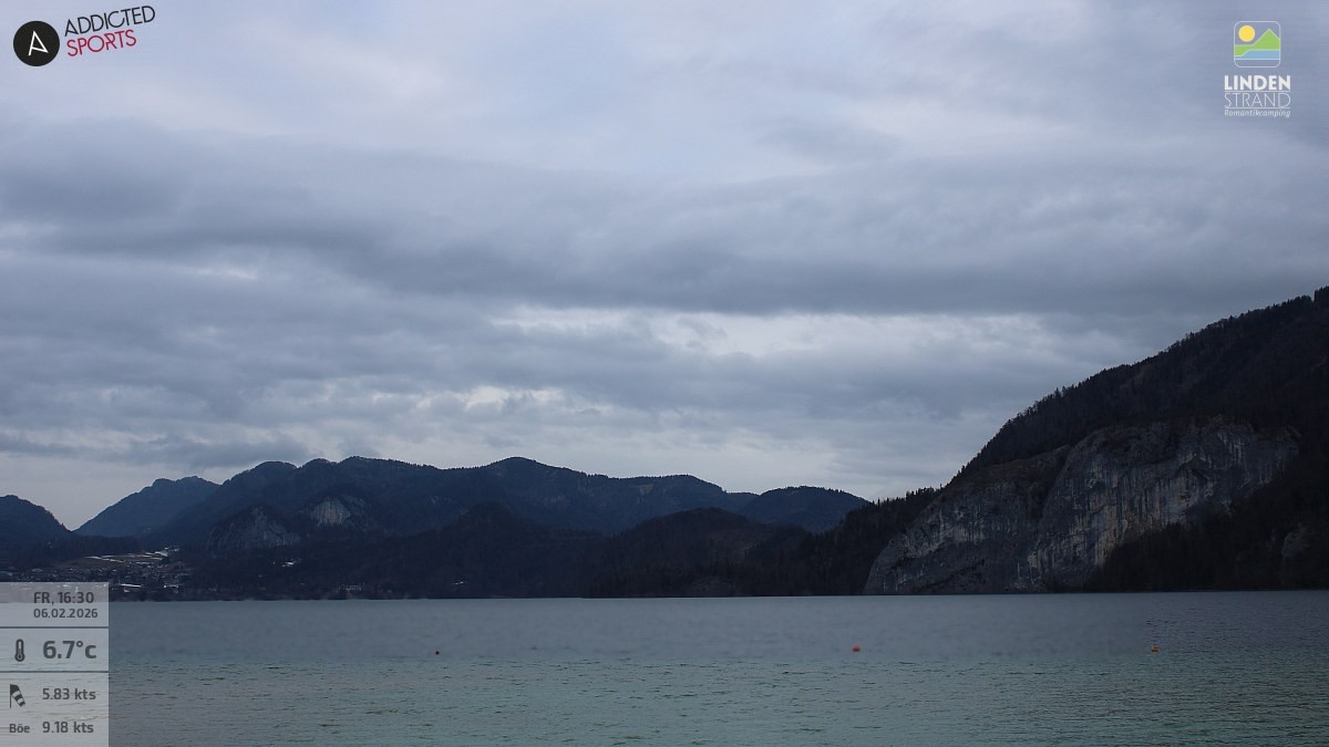 Archiv Foto Webcam Wolfgangsee - Lindenstrand