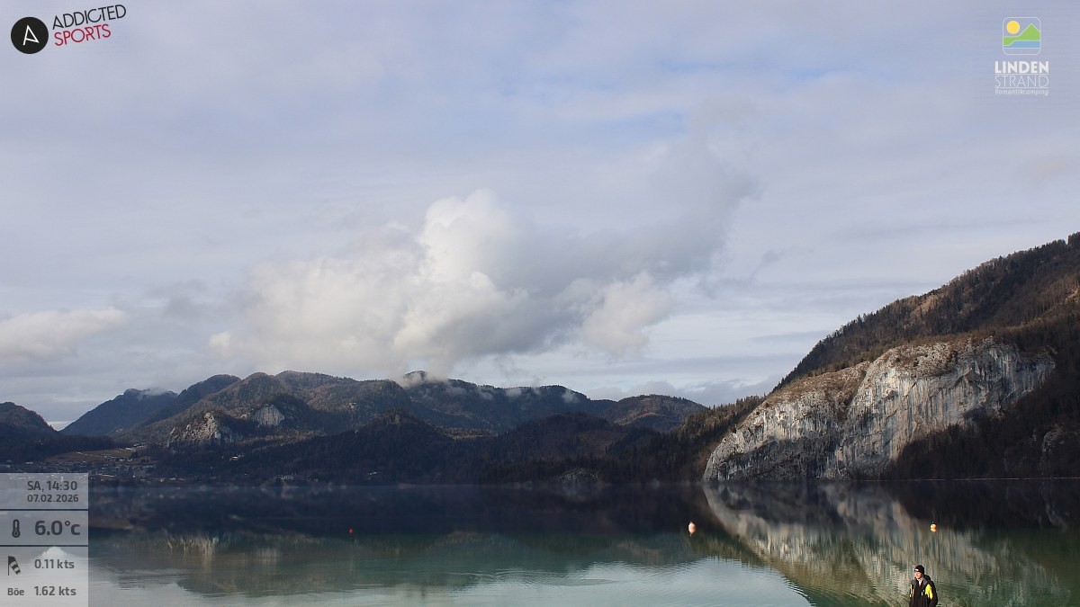 Archiv Foto Webcam Wolfgangsee - Lindenstrand