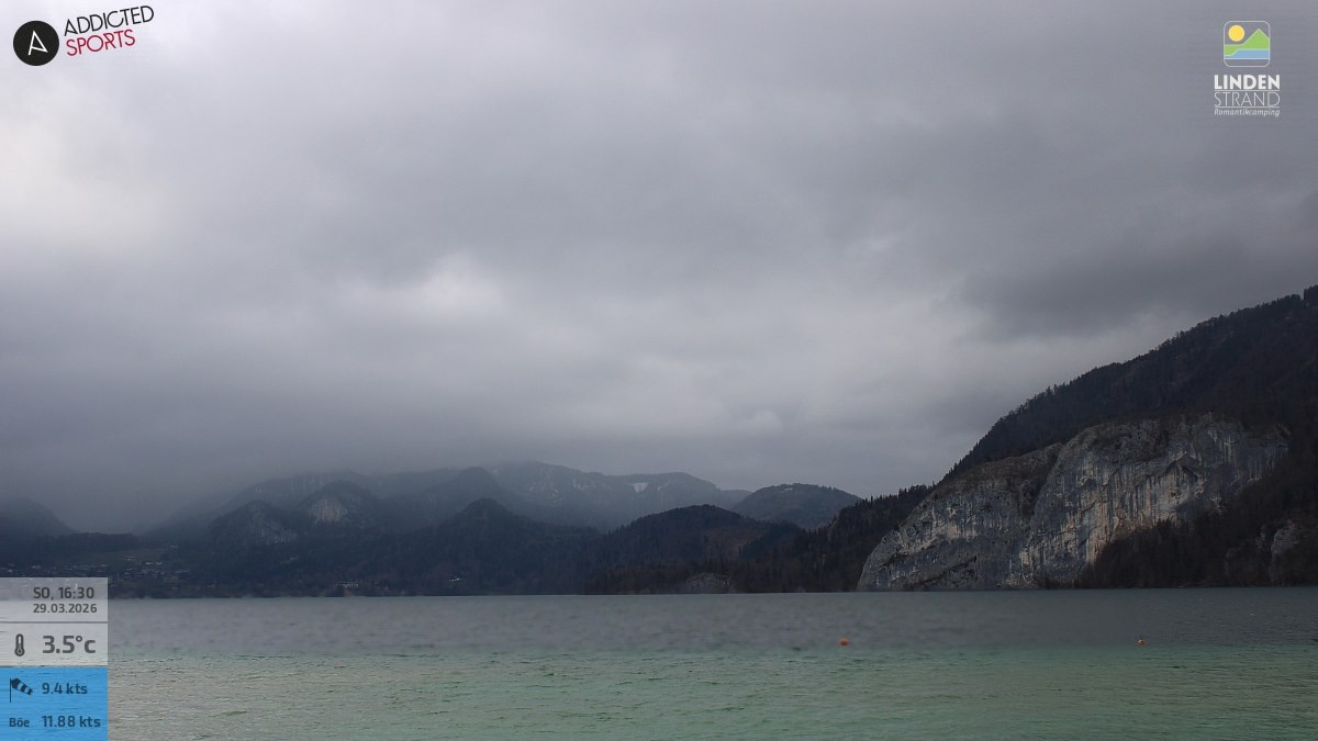 Archiv Foto Webcam Wolfgangsee - Lindenstrand