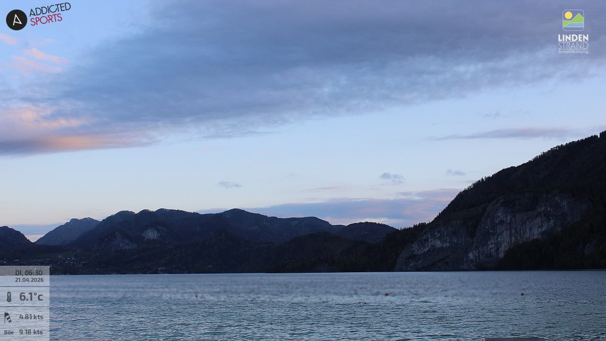 Archiv Foto Webcam Wolfgangsee - Lindenstrand