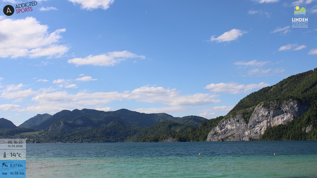 Archiv Foto Webcam Wolfgangsee - Lindenstrand