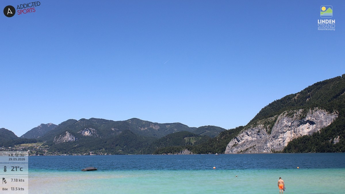 Archiv Foto Webcam Wolfgangsee - Lindenstrand