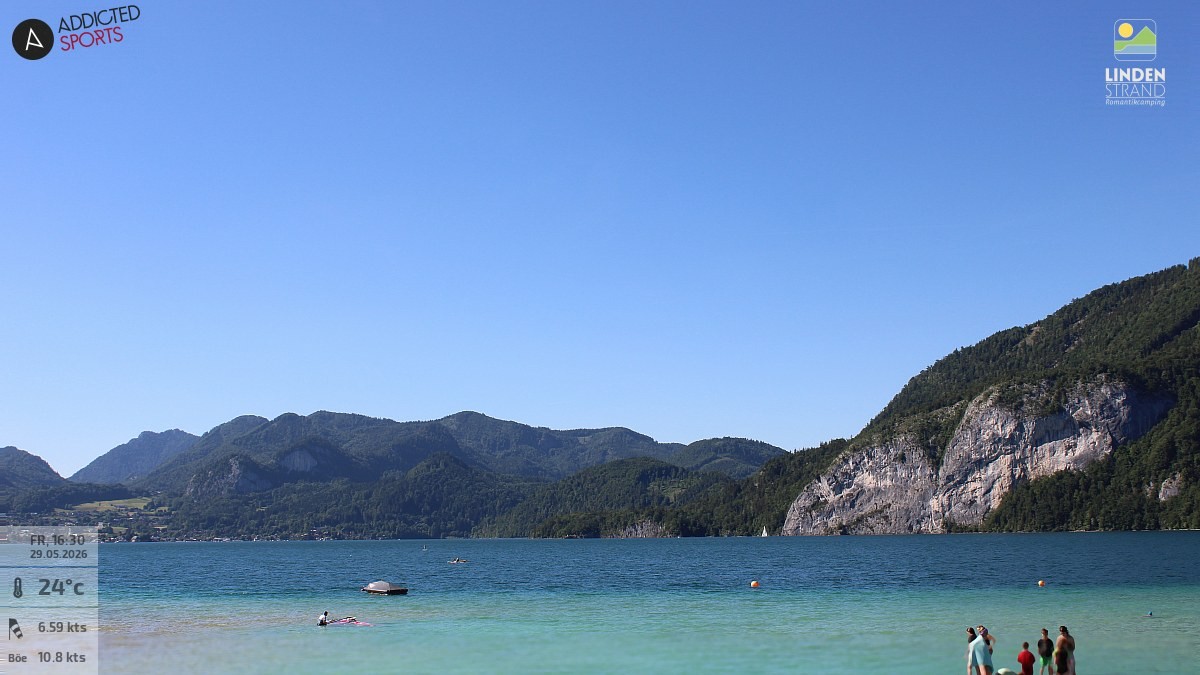 Archiv Foto Webcam Wolfgangsee - Lindenstrand