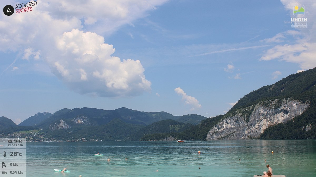 Archiv Foto Webcam Wolfgangsee - Lindenstrand