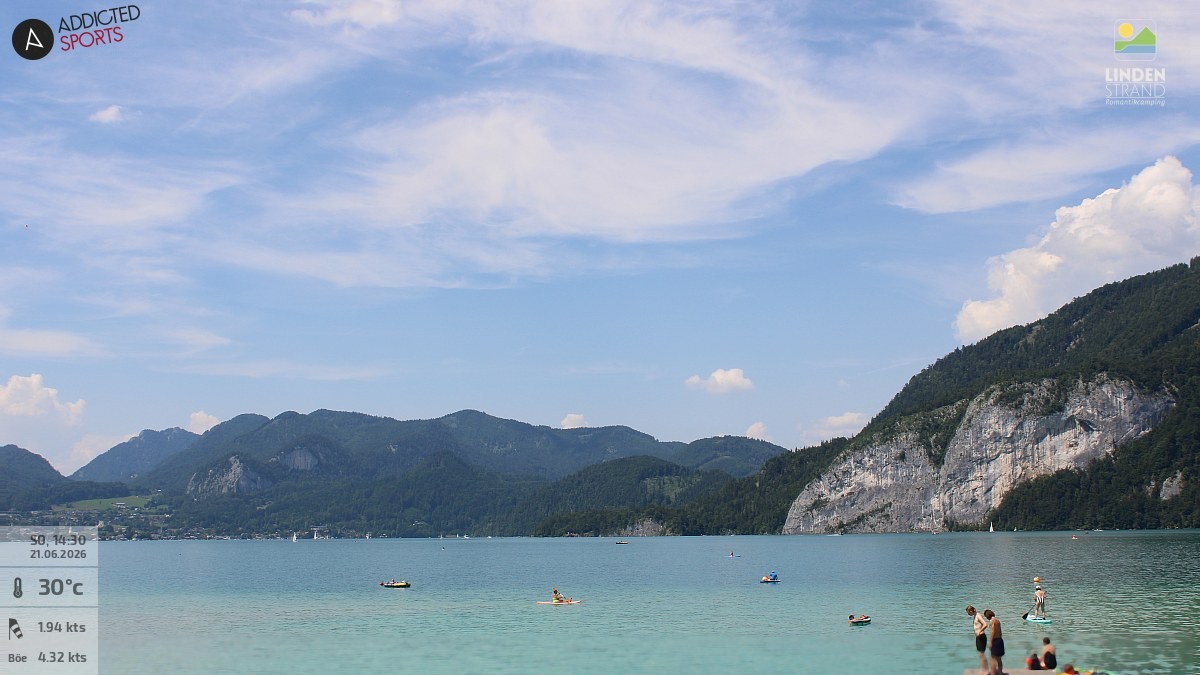 Archiv Foto Webcam Wolfgangsee - Lindenstrand