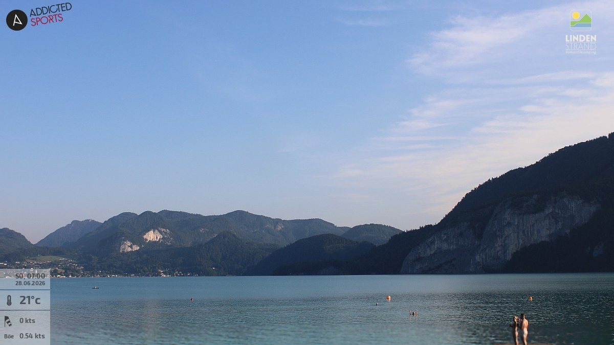 Archiv Foto Webcam Wolfgangsee - Lindenstrand