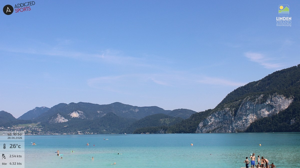 Archiv Foto Webcam Wolfgangsee - Lindenstrand