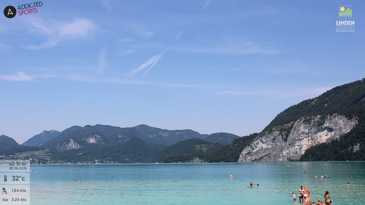 Archiv Foto Webcam Wolfgangsee - Lindenstrand