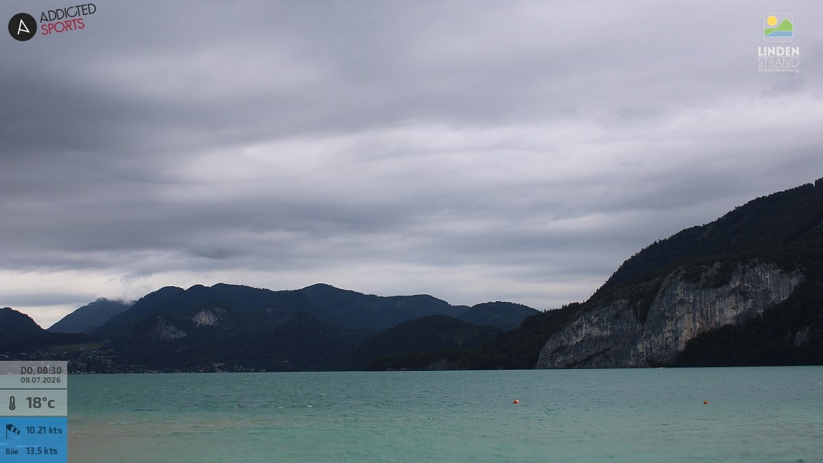 Archiv Foto Webcam Wolfgangsee - Lindenstrand