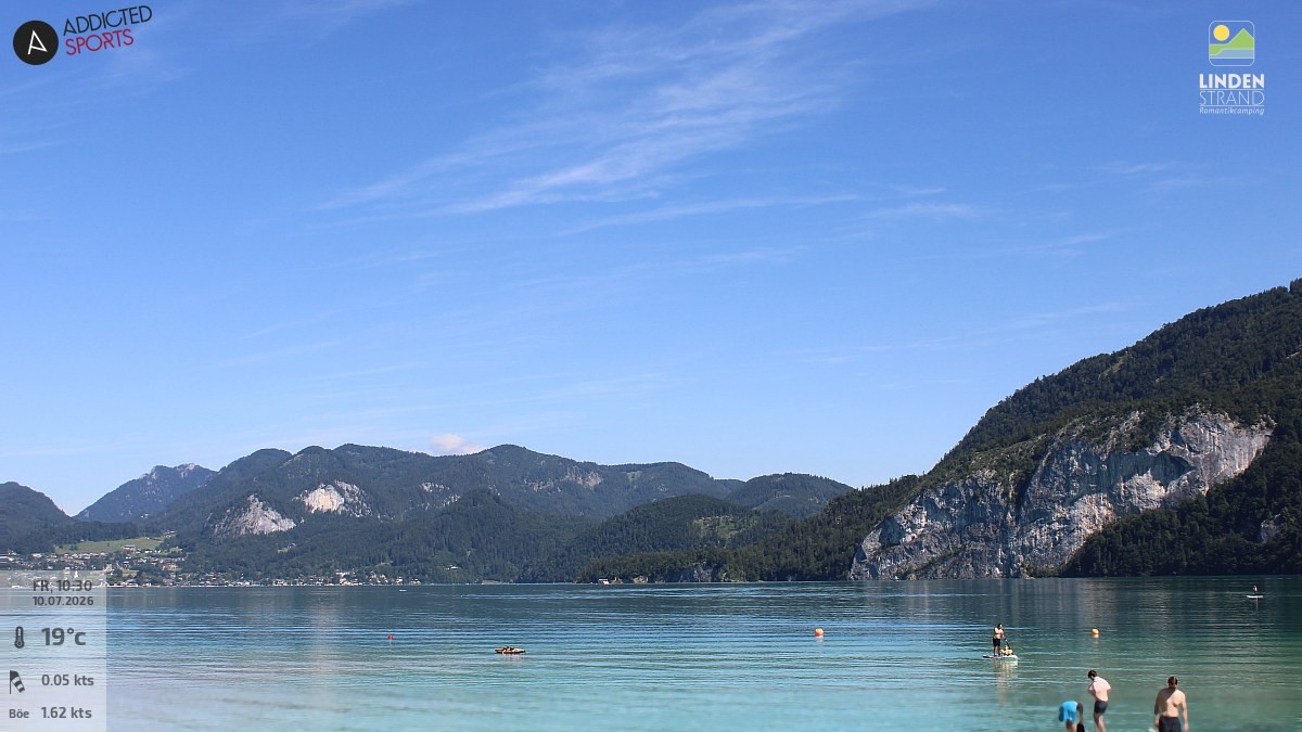 Archiv Foto Webcam Wolfgangsee - Lindenstrand