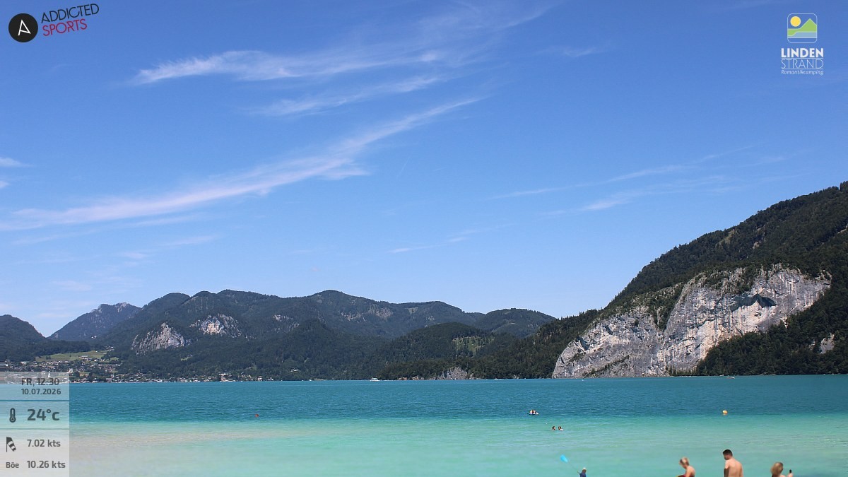 Archiv Foto Webcam Wolfgangsee - Lindenstrand