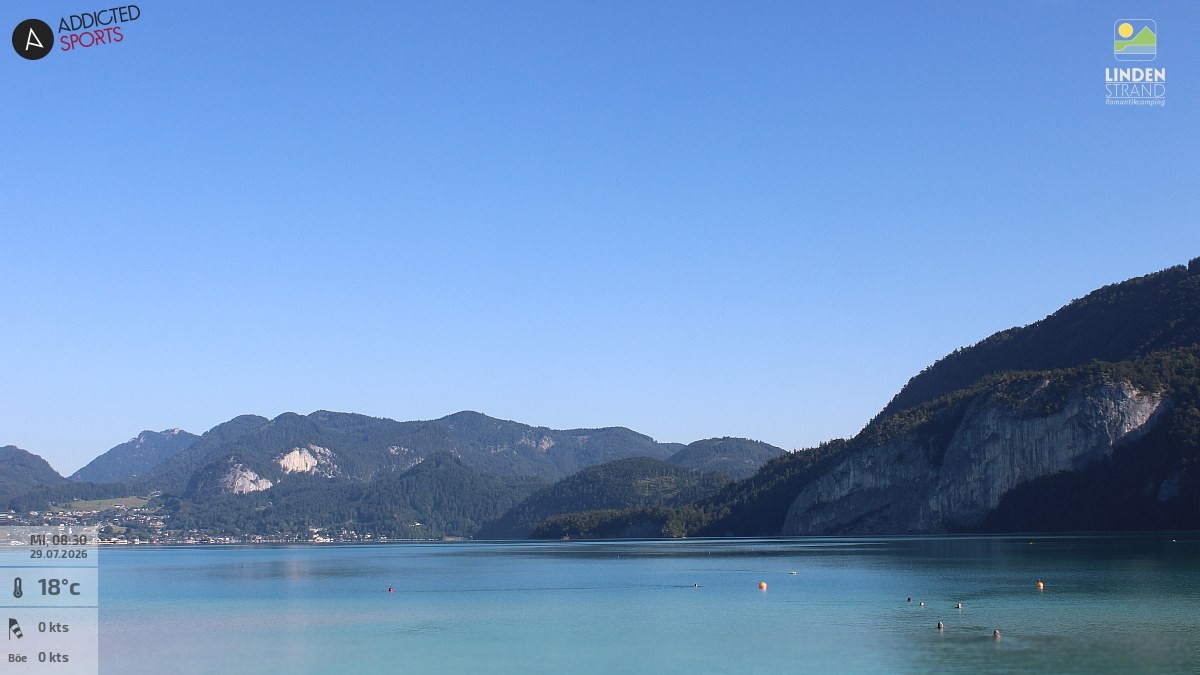 Archiv Foto Webcam Wolfgangsee - Lindenstrand