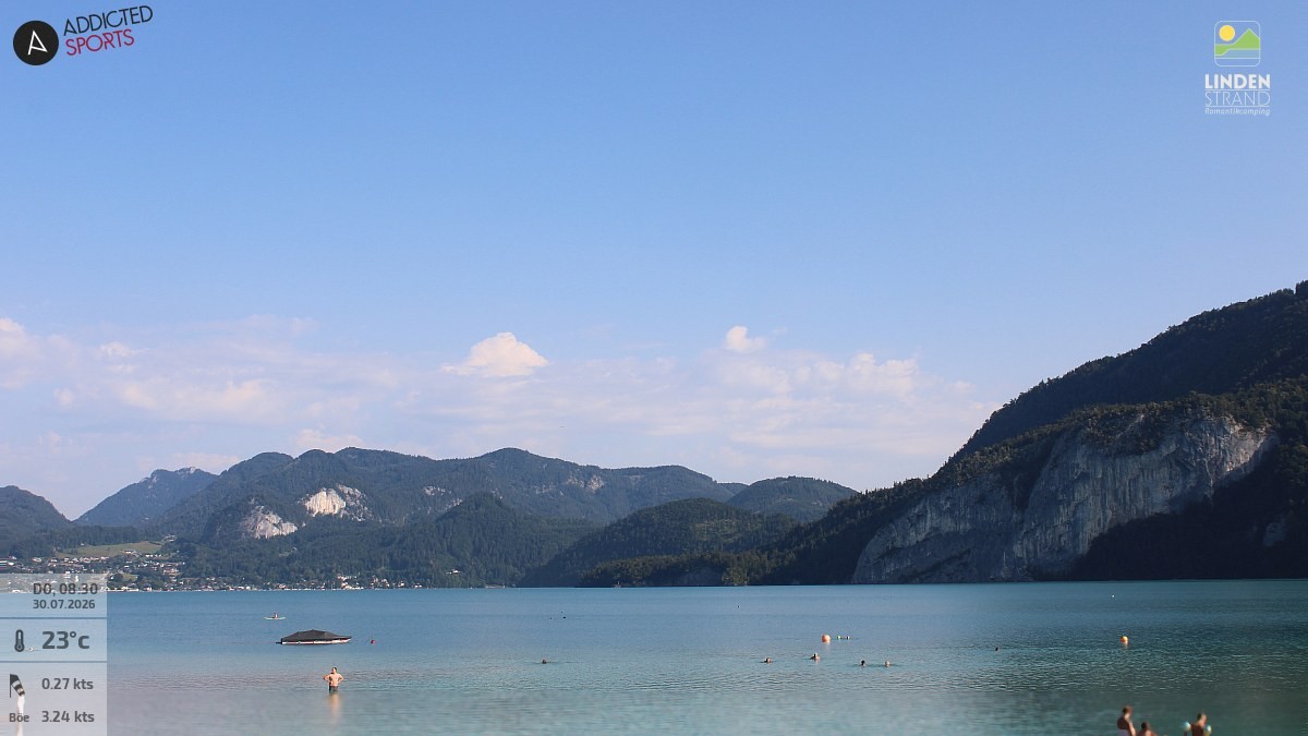 Archiv Foto Webcam Wolfgangsee - Lindenstrand