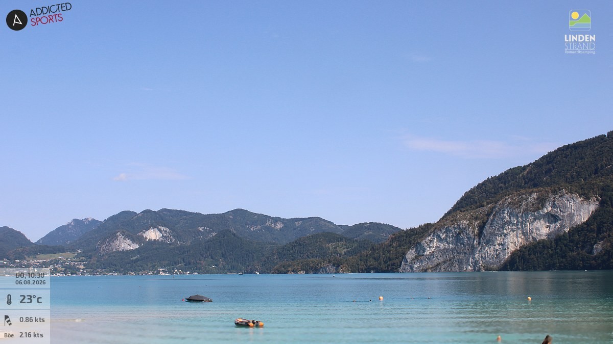 Archiv Foto Webcam Wolfgangsee - Lindenstrand