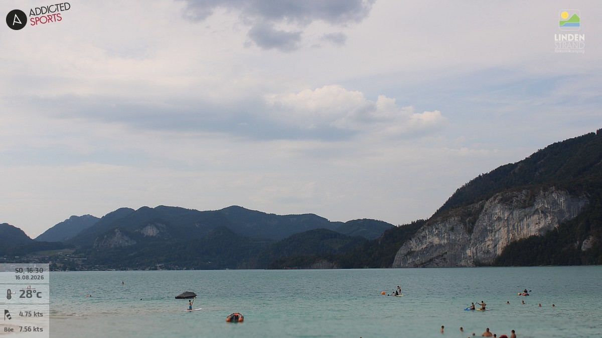 Archiv Foto Webcam Wolfgangsee - Lindenstrand