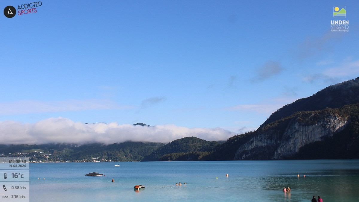 Archiv Foto Webcam Wolfgangsee - Lindenstrand