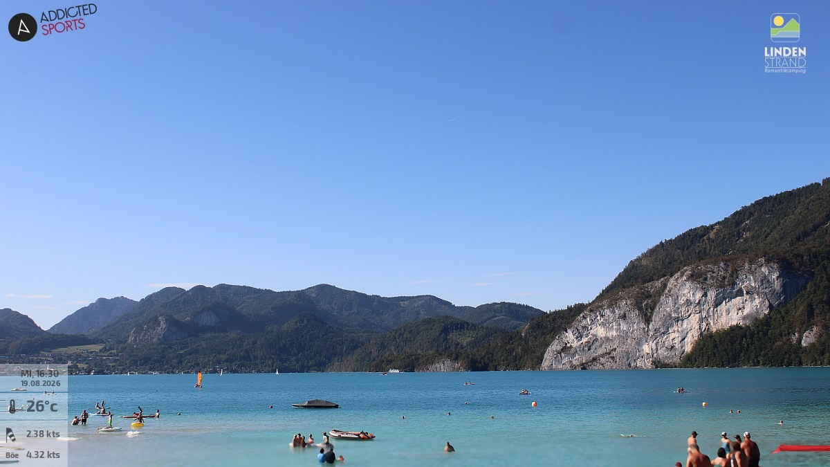 Archiv Foto Webcam Wolfgangsee - Lindenstrand
