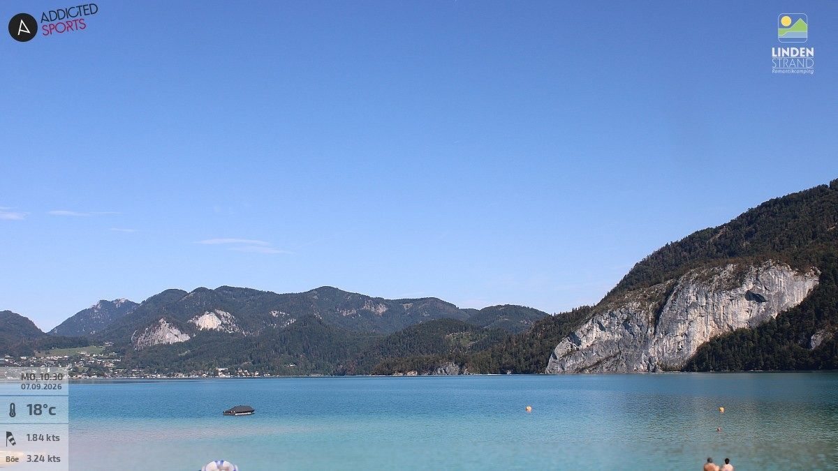 Archiv Foto Webcam Wolfgangsee - Lindenstrand