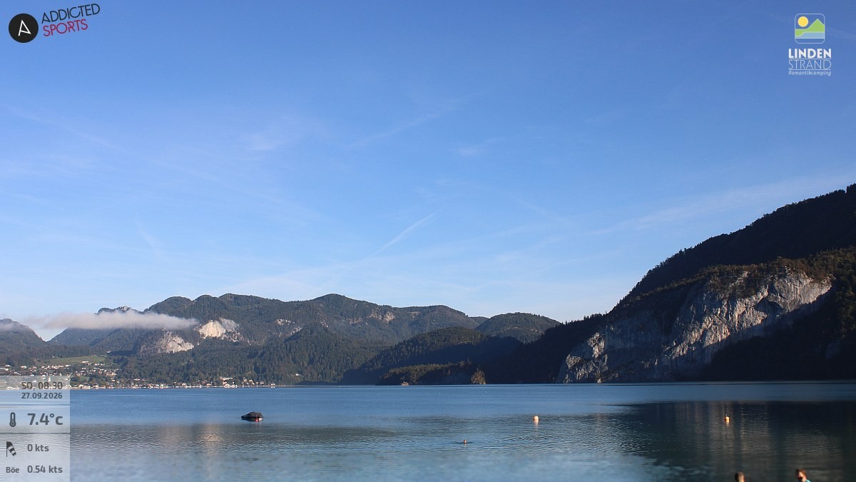 Archiv Foto Webcam Wolfgangsee - Lindenstrand