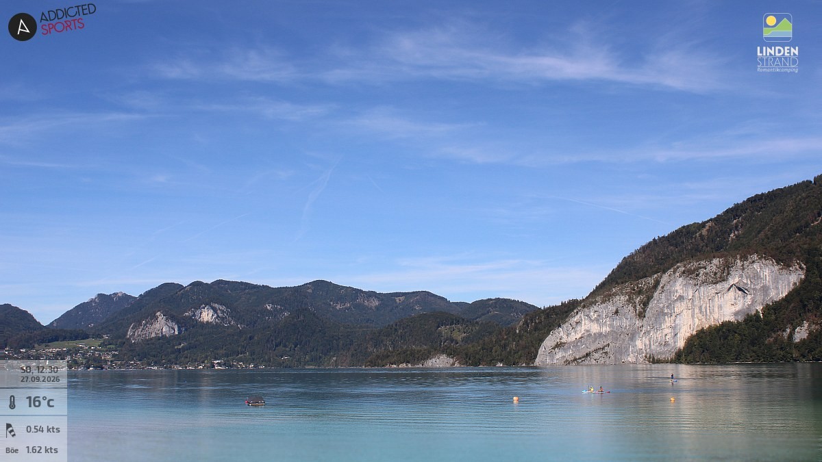 Archiv Foto Webcam Wolfgangsee - Lindenstrand