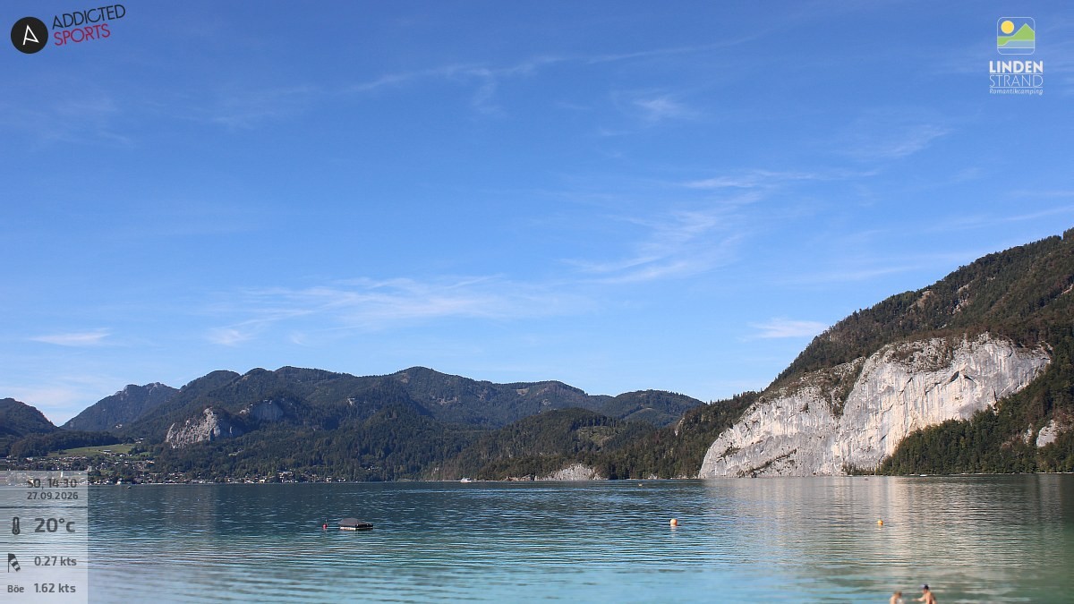Archiv Foto Webcam Wolfgangsee - Lindenstrand
