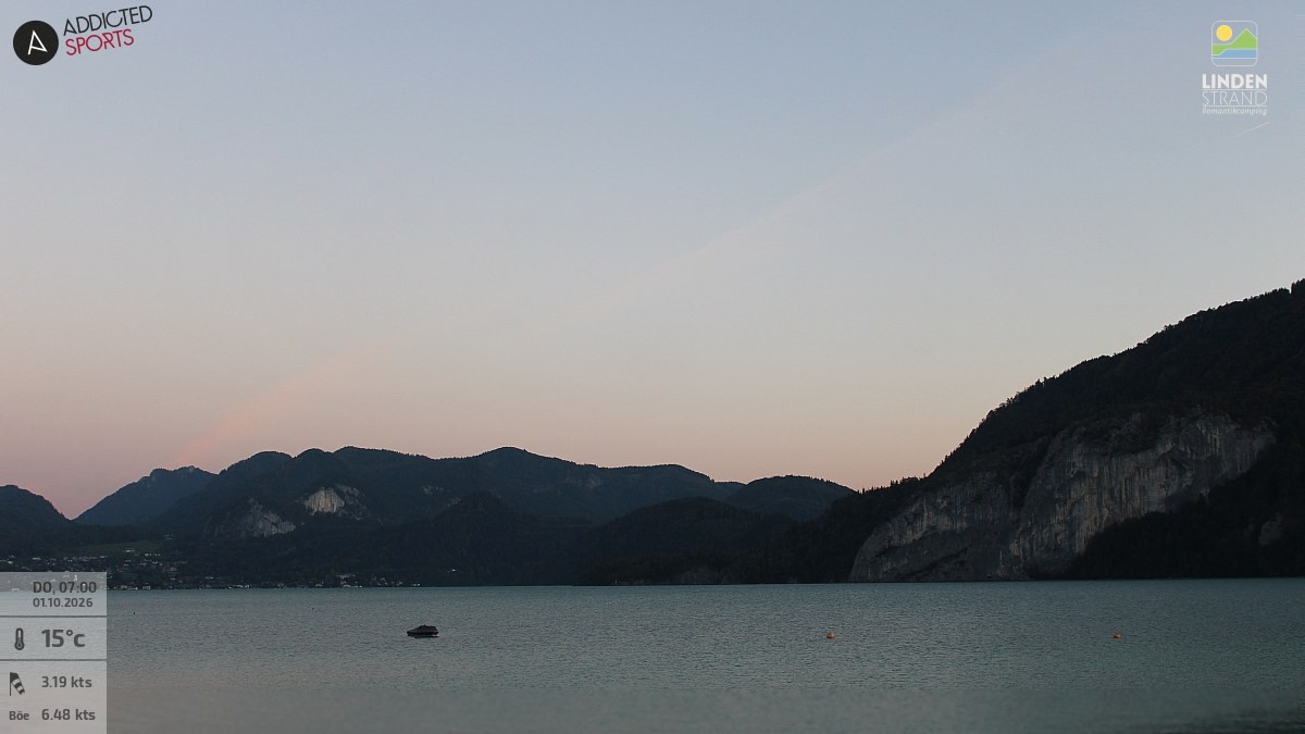 Archiv Foto Webcam Wolfgangsee - Lindenstrand