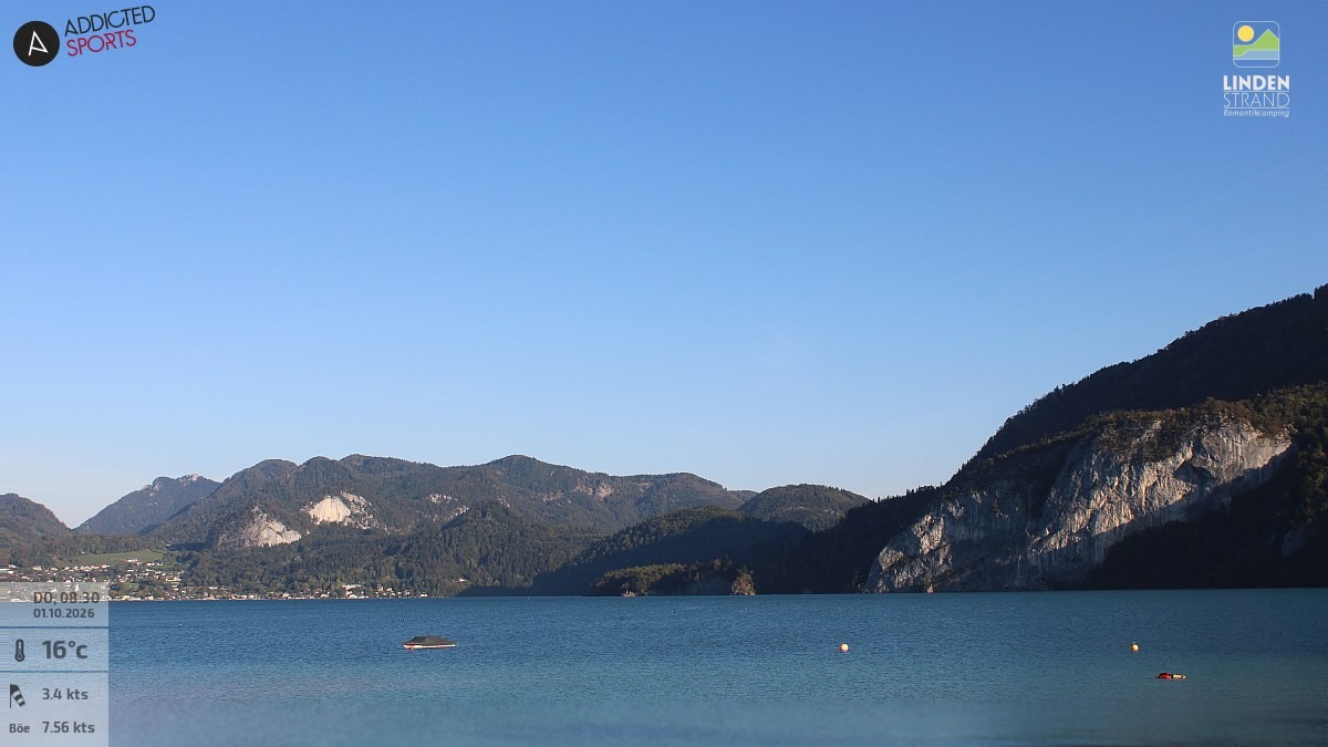 Archiv Foto Webcam Wolfgangsee - Lindenstrand