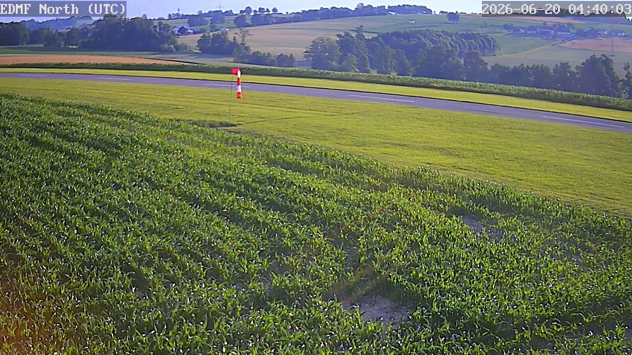 Archived image Webcam Fürstenzell – Airfield near Passau