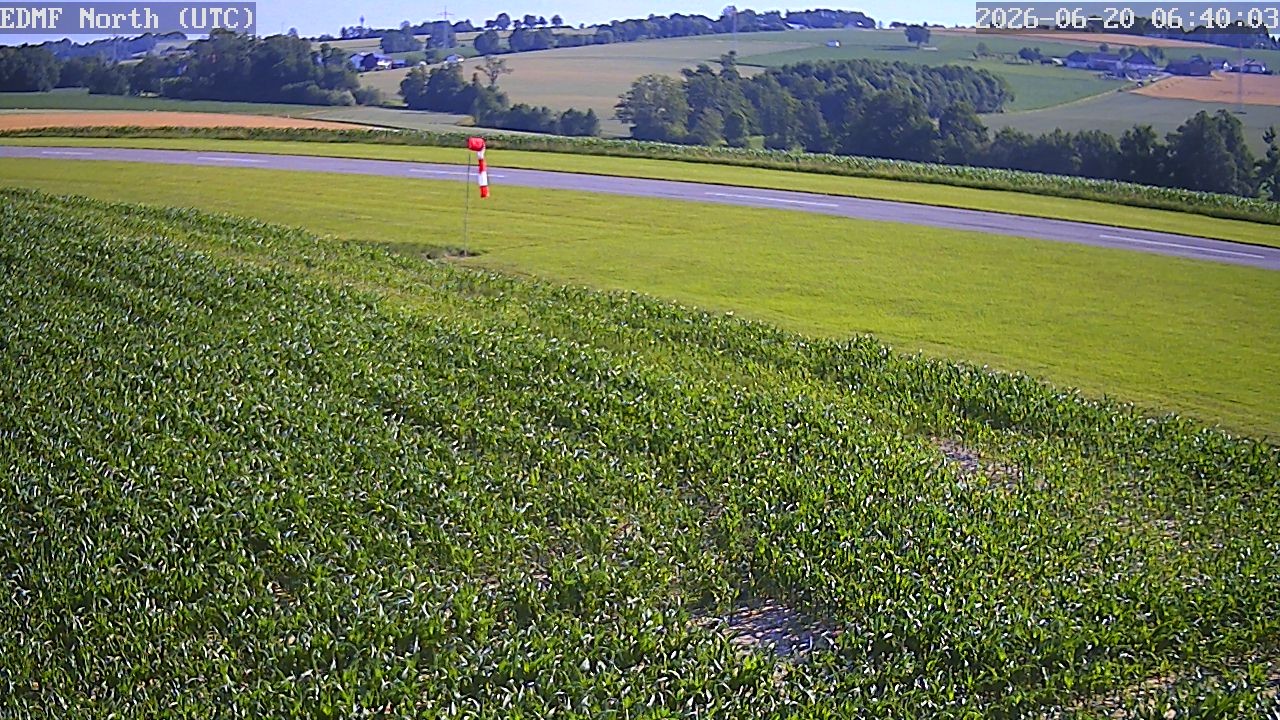 Archived image Webcam Fürstenzell – Airfield near Passau