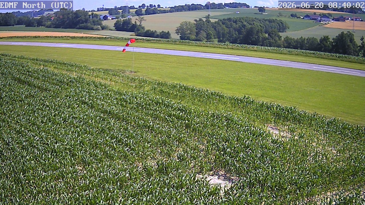 Archived image Webcam Fürstenzell – Airfield near Passau