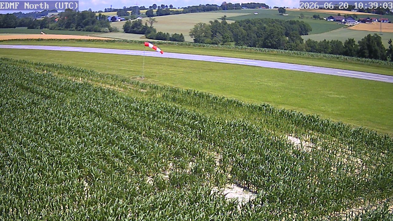 Archived image Webcam Fürstenzell – Airfield near Passau