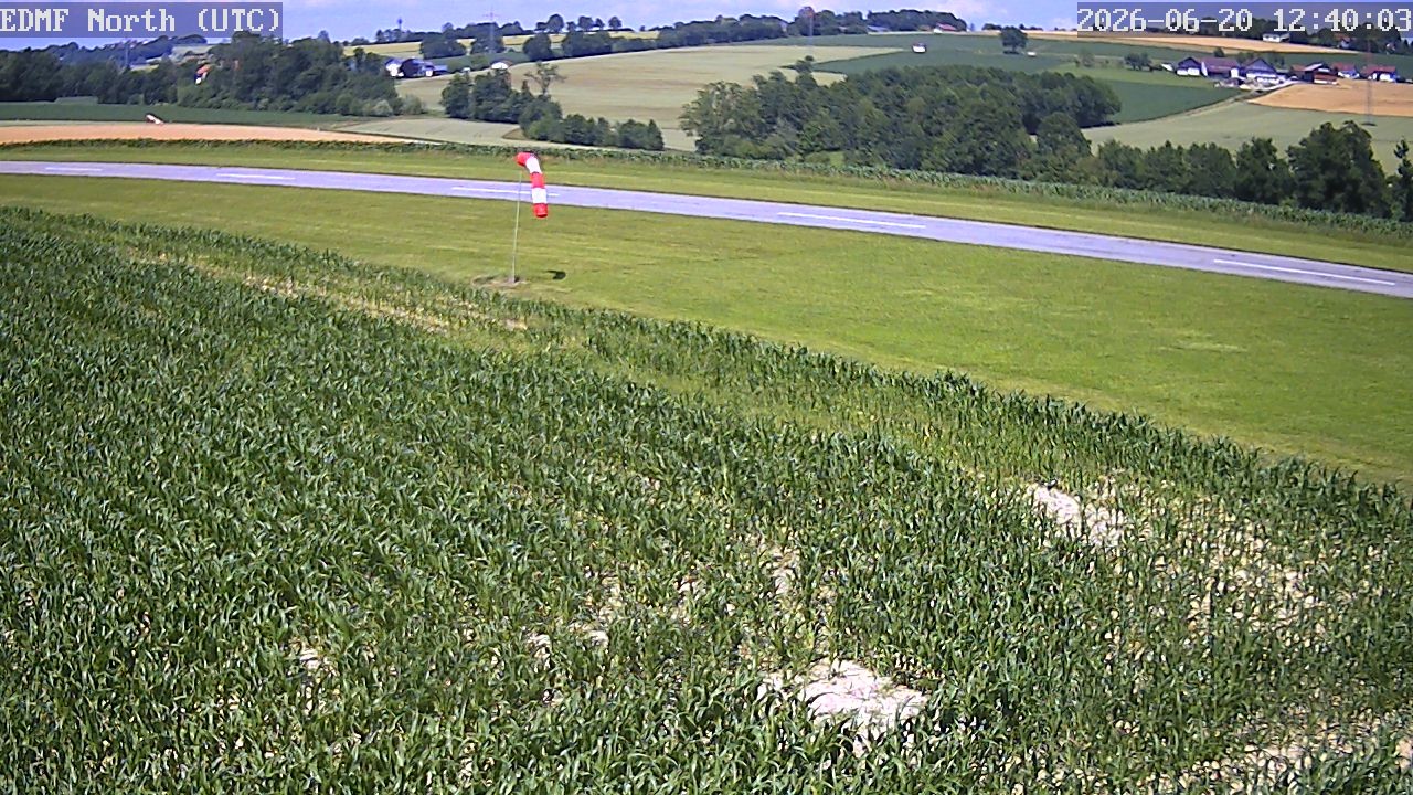 Archived image Webcam Fürstenzell – Airfield near Passau