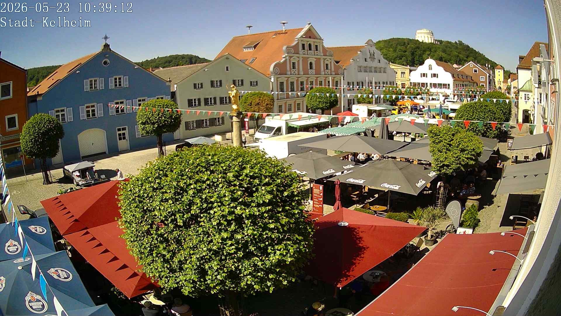 Archived image Webcam Kelheim – Town Square