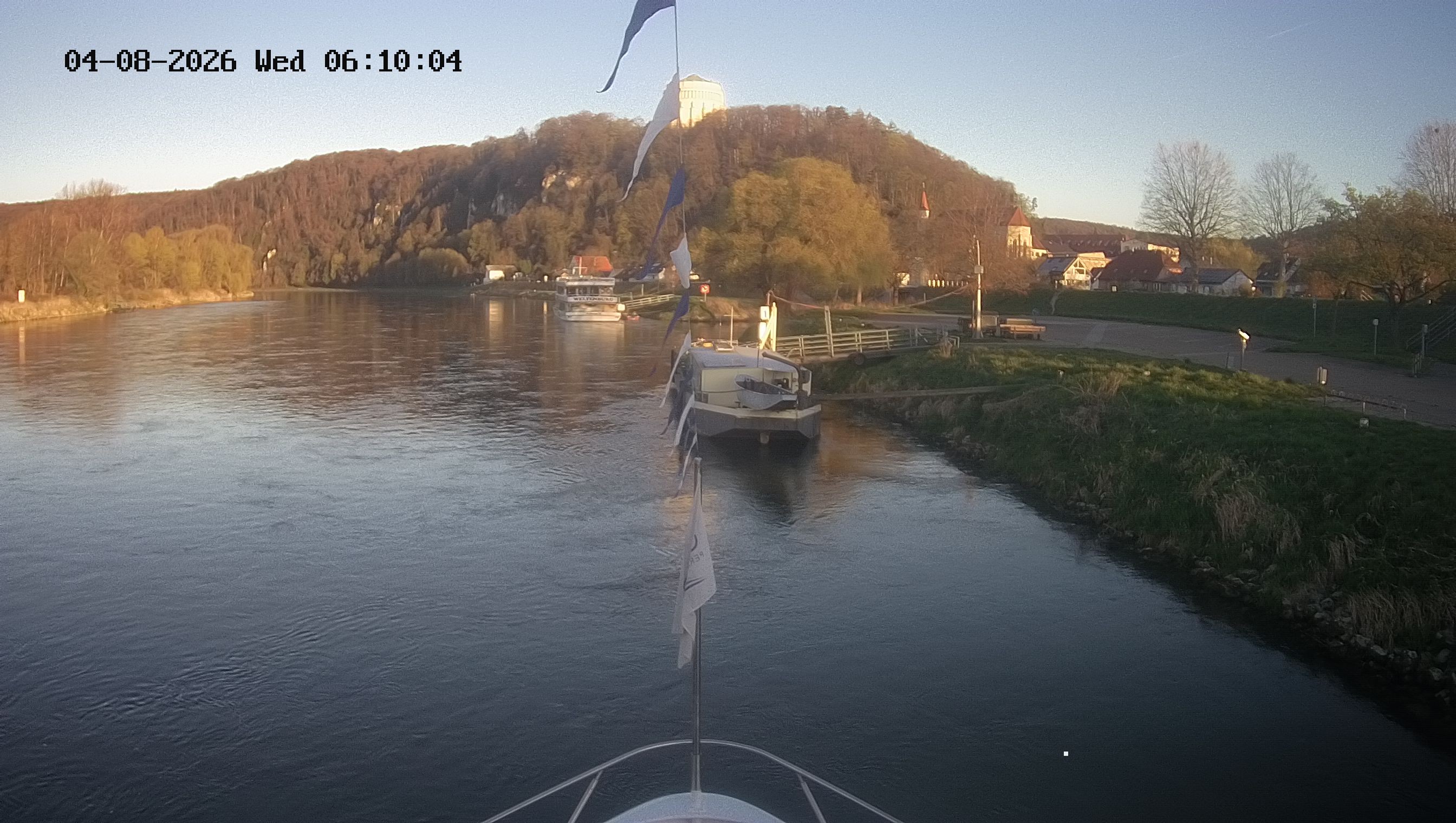 Archived image Webcam Kelheim – View Ship Maximilian II