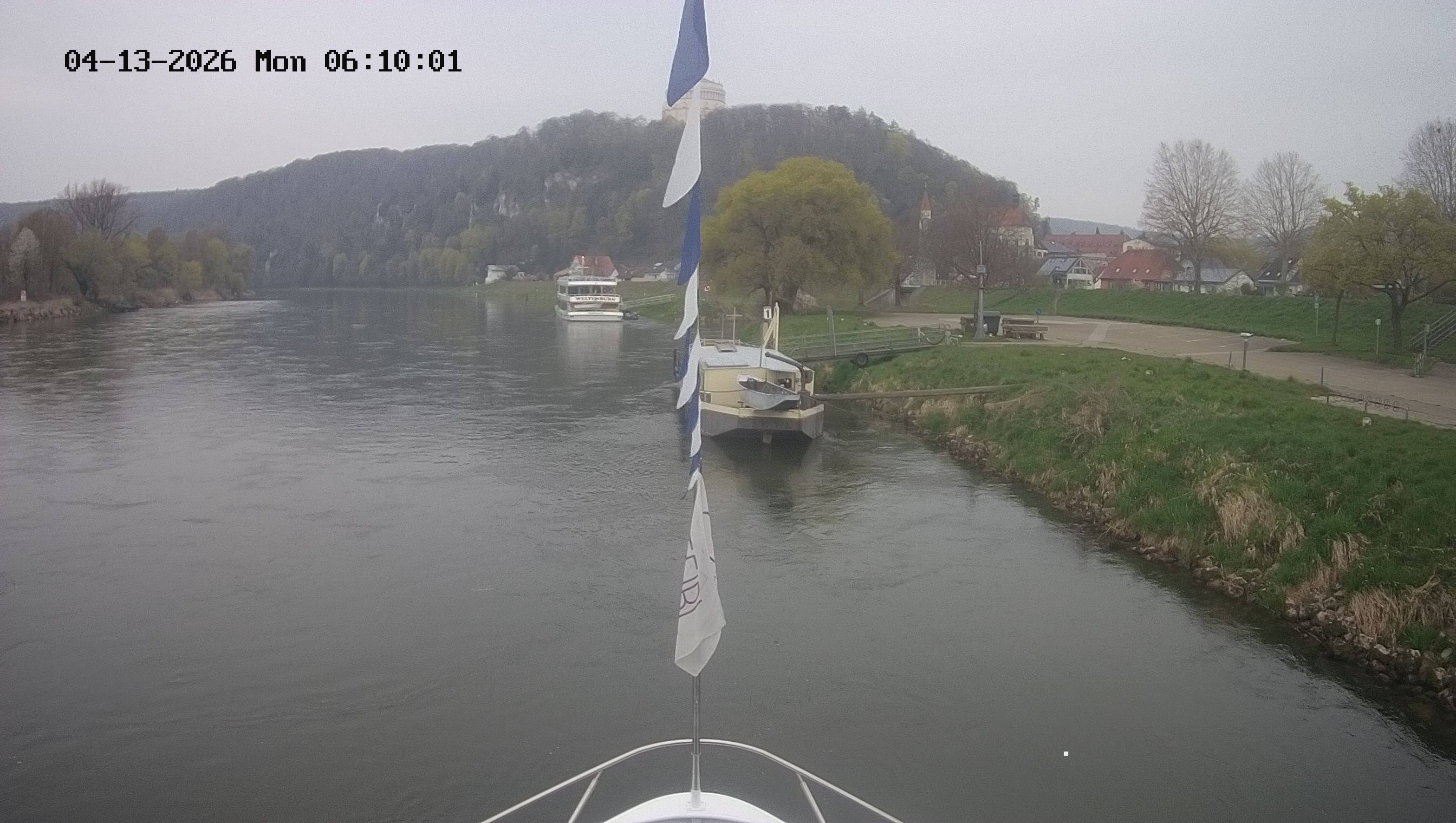 Archived image Webcam Kelheim – View Ship Maximilian II