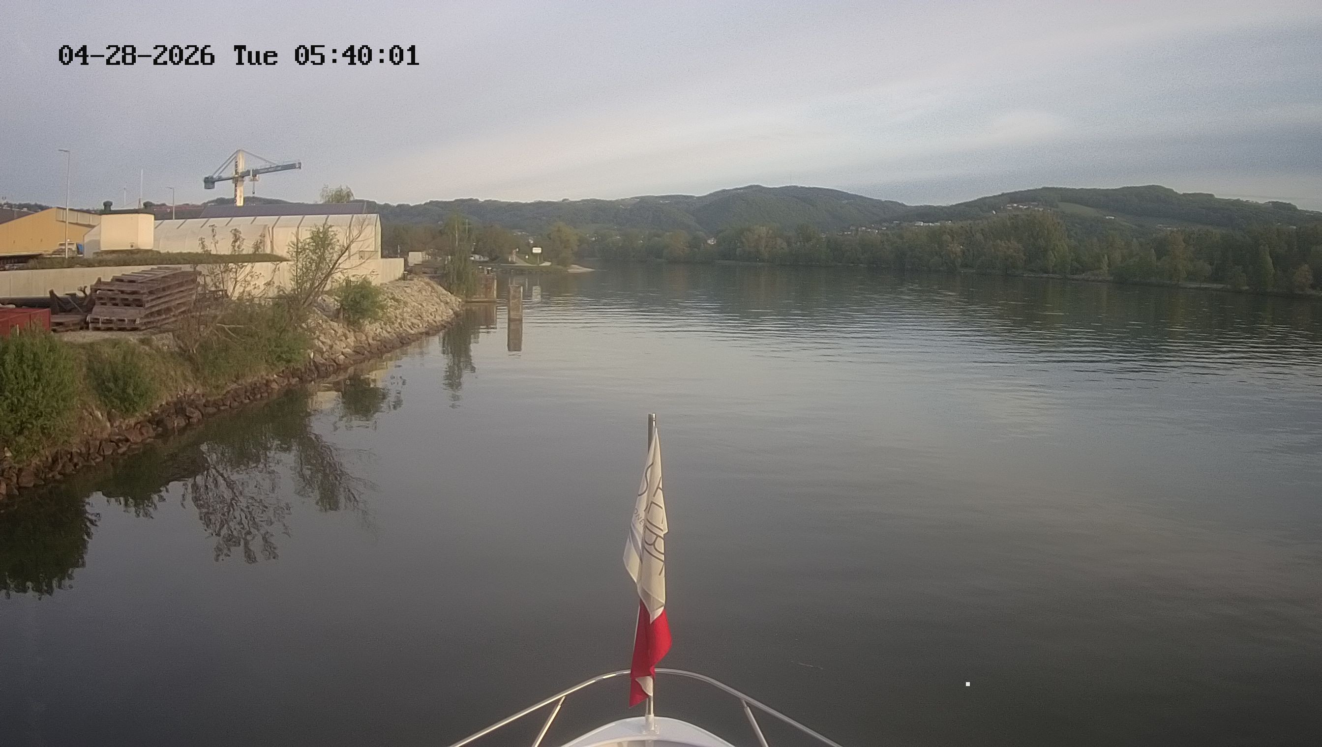 Archived image Webcam Kelheim – View Ship Maximilian II